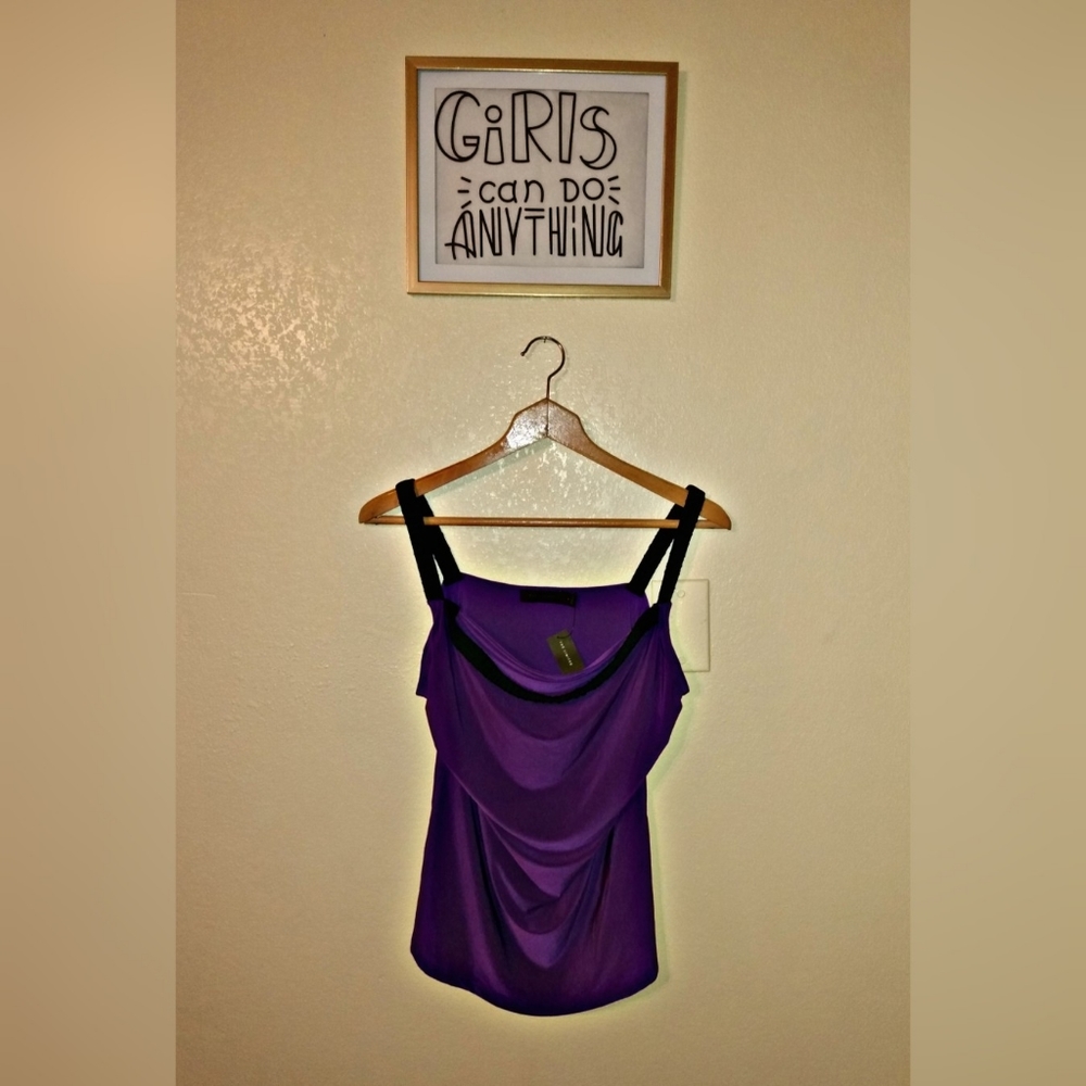 Purple Strap blouse.